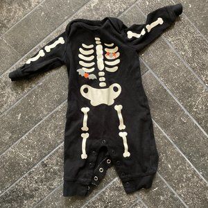 3-6 month skeleton onesie